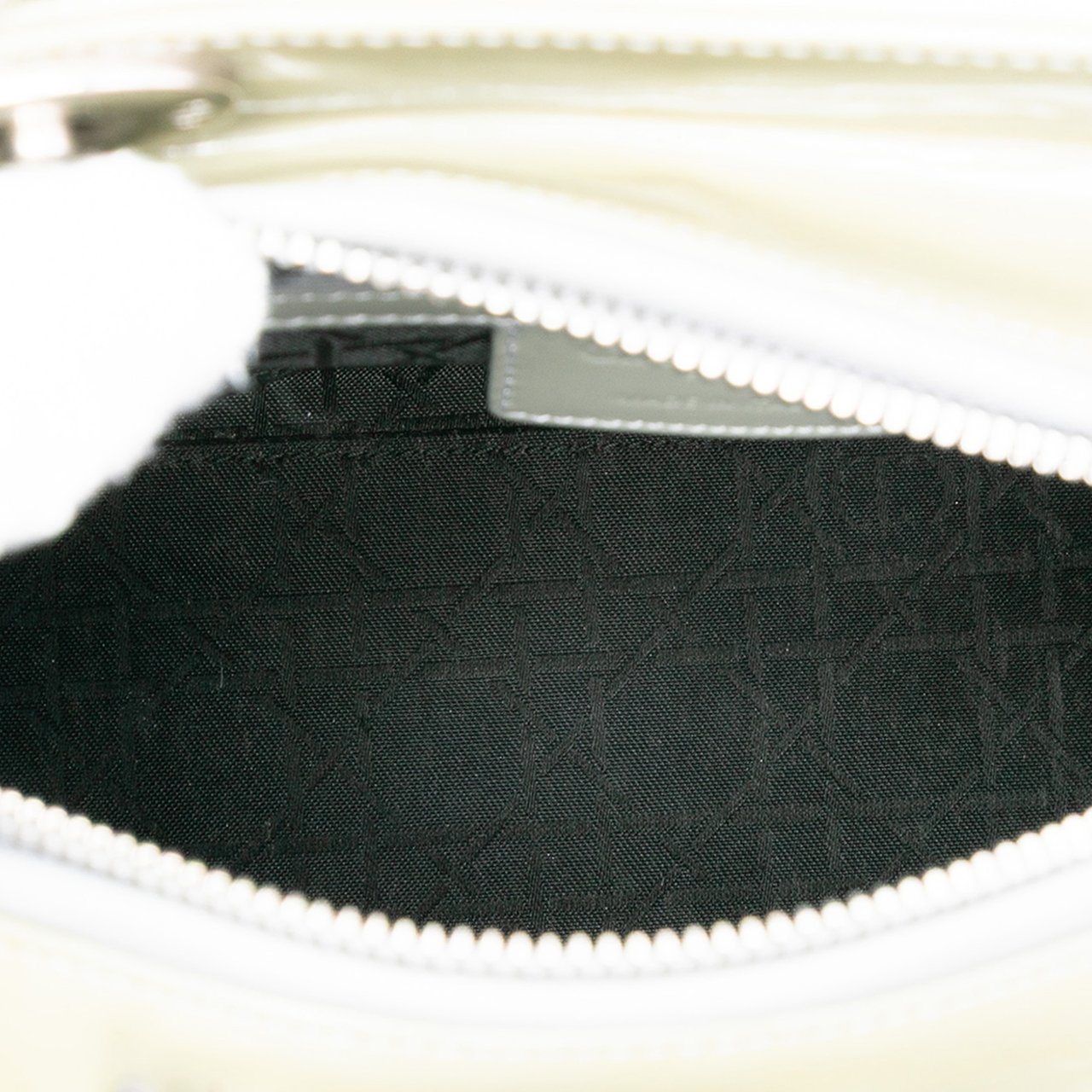 Dior Medium Patent Cannage Lady Dior Groen