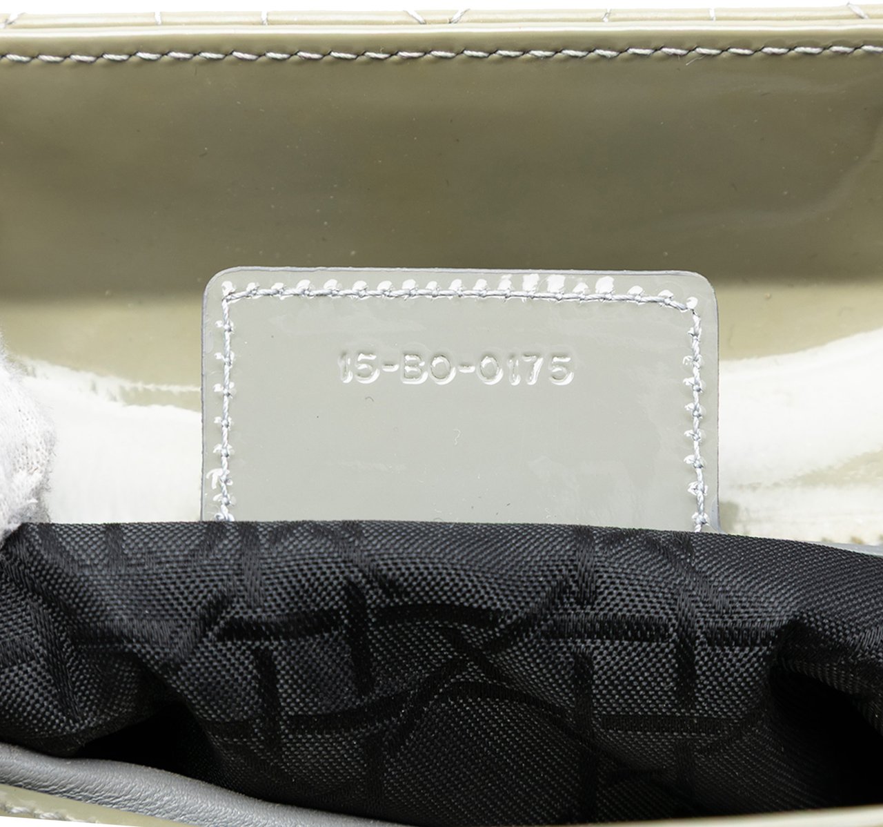 Dior Medium Patent Cannage Lady Dior Groen