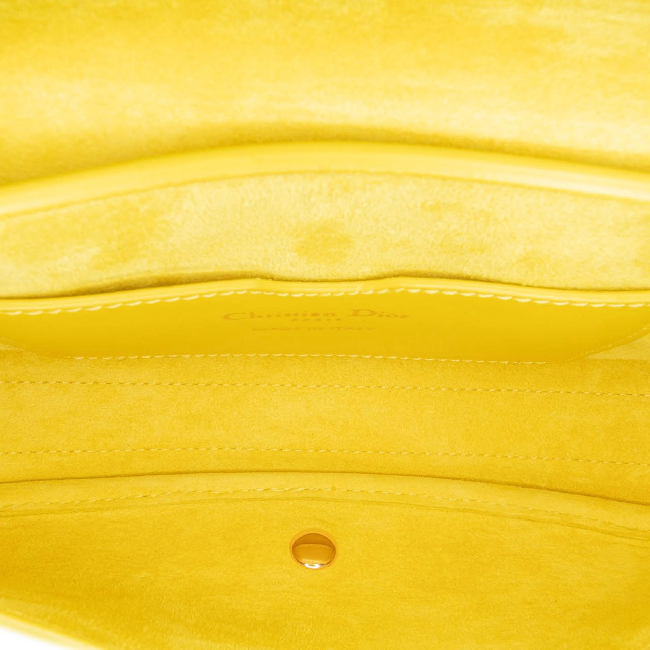 Dior Calfskin Bobby East West Crossbody Geel