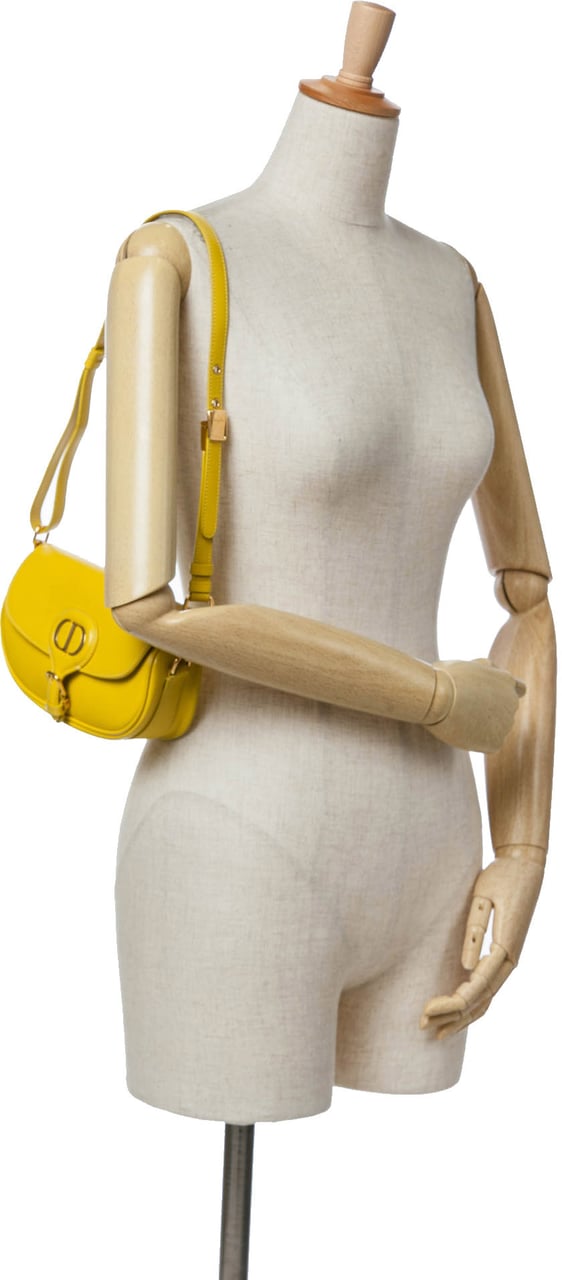 Dior Calfskin Bobby East West Crossbody Geel