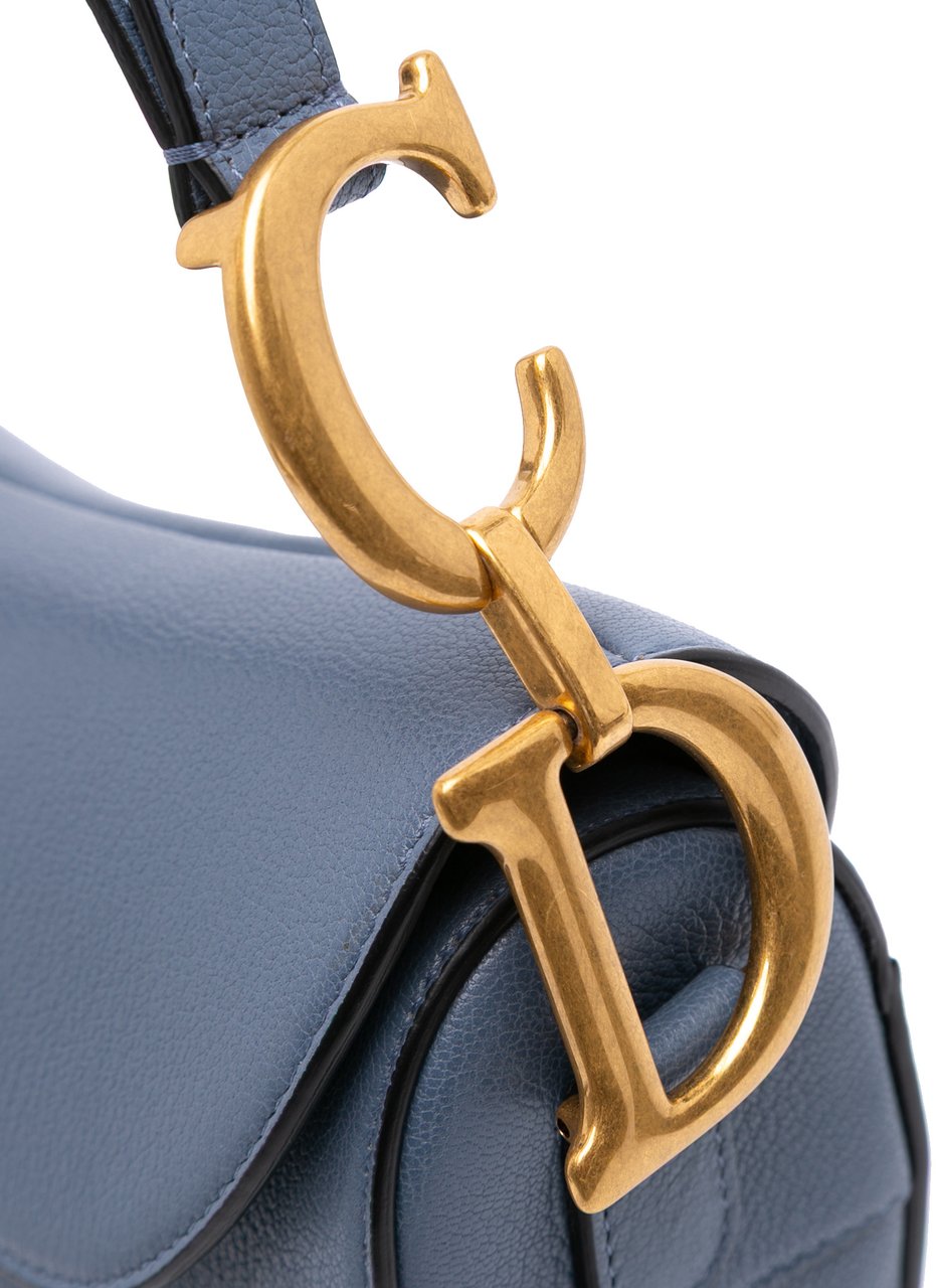 Dior Goatskin Saddle Bag Blauw