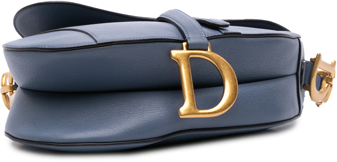 Dior Goatskin Saddle Bag Blauw