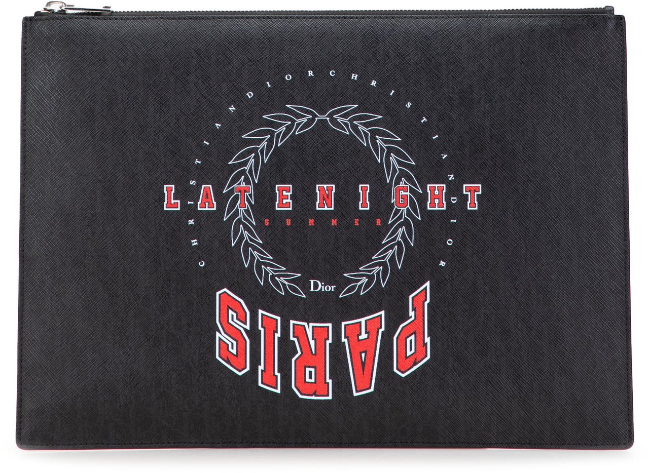 Dior Oblique Leather Latenight Summer Clutch Zwart