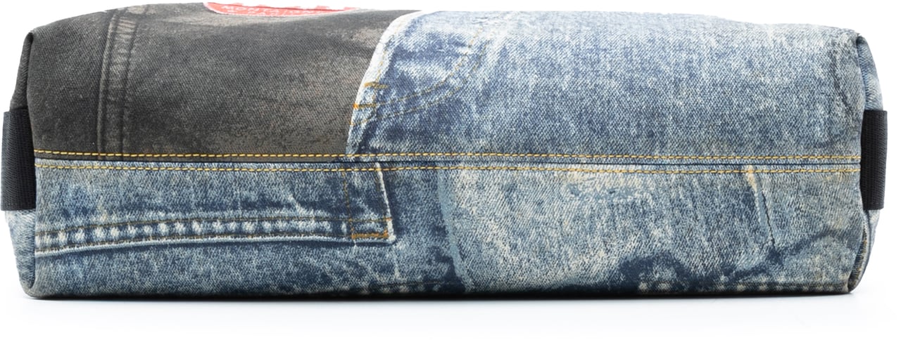 Dior Printed Denim Speedway Crossbody Blauw