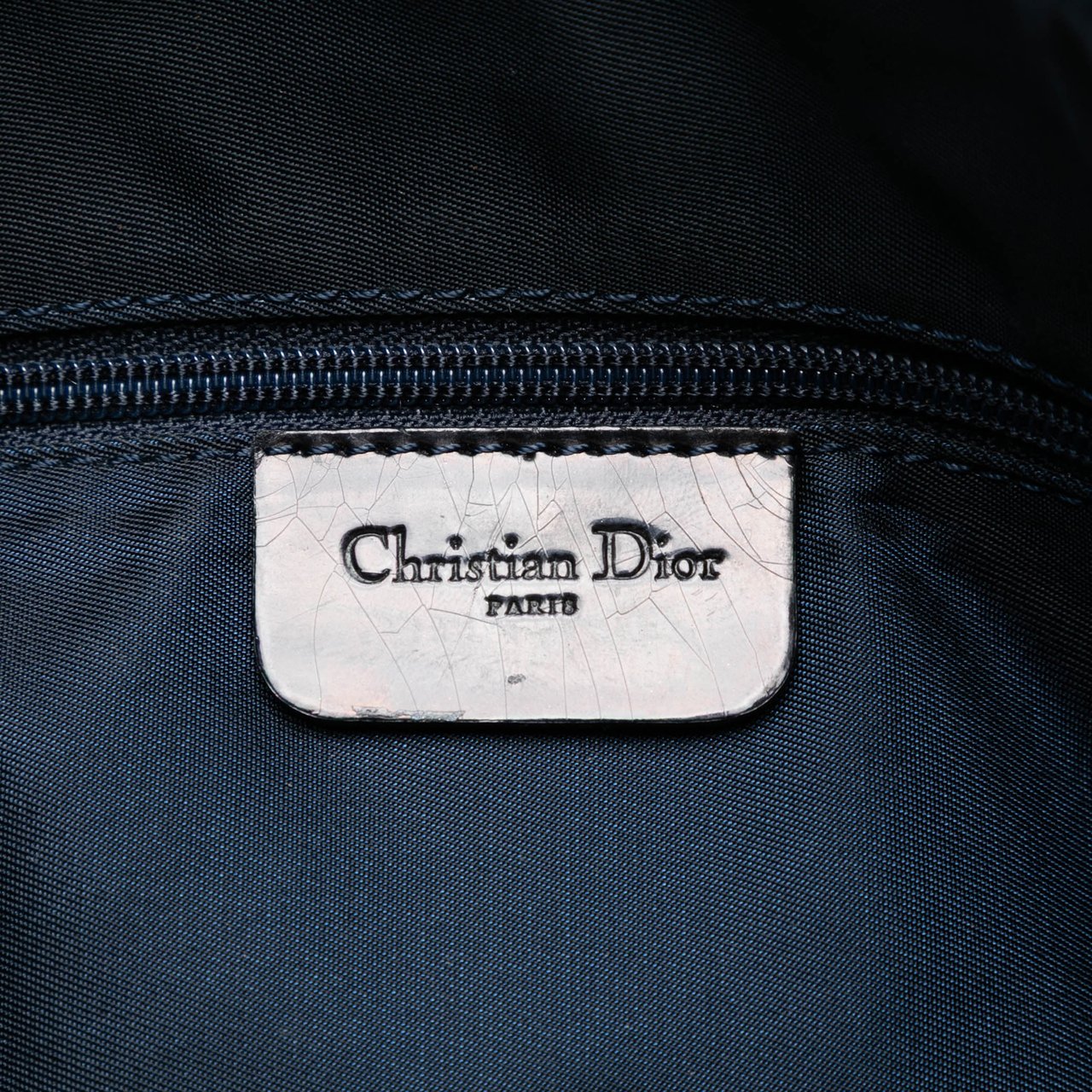 Dior Printed Denim Speedway Crossbody Blauw