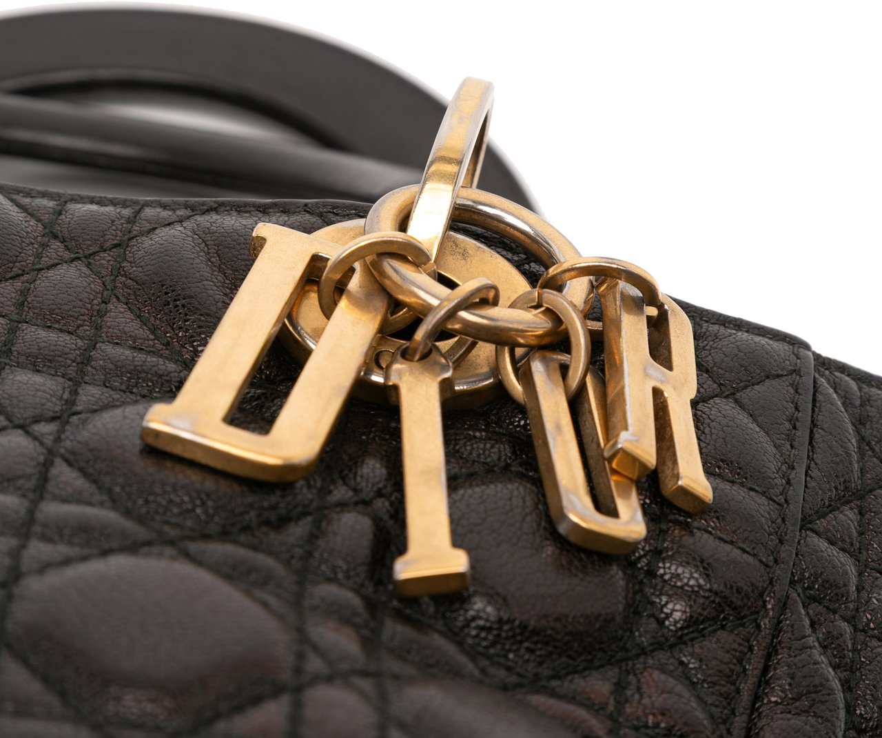 Dior Medium Grained Calfskin Cannage Supple Lady Dior Zwart
