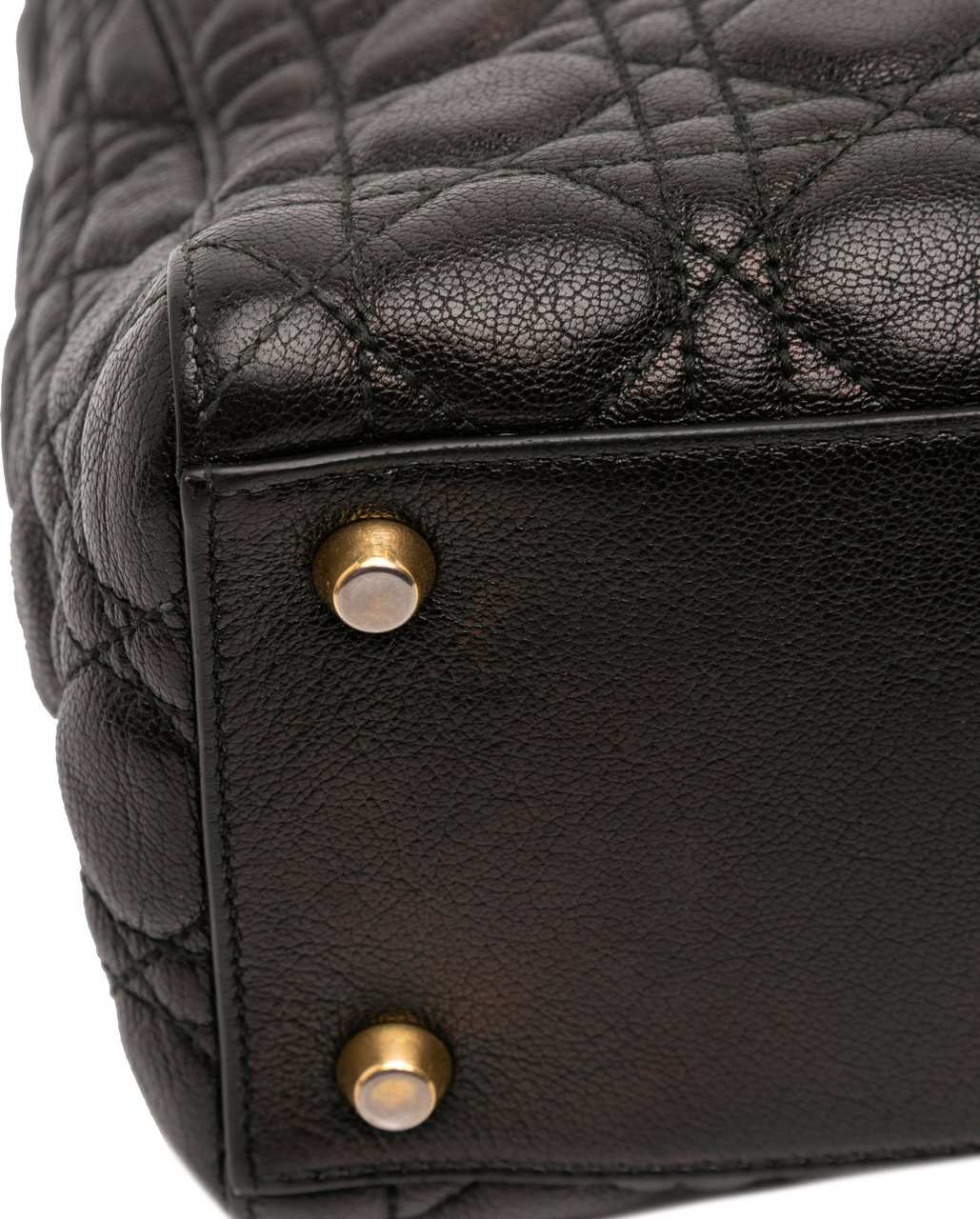 Dior Medium Grained Calfskin Cannage Supple Lady Dior Zwart