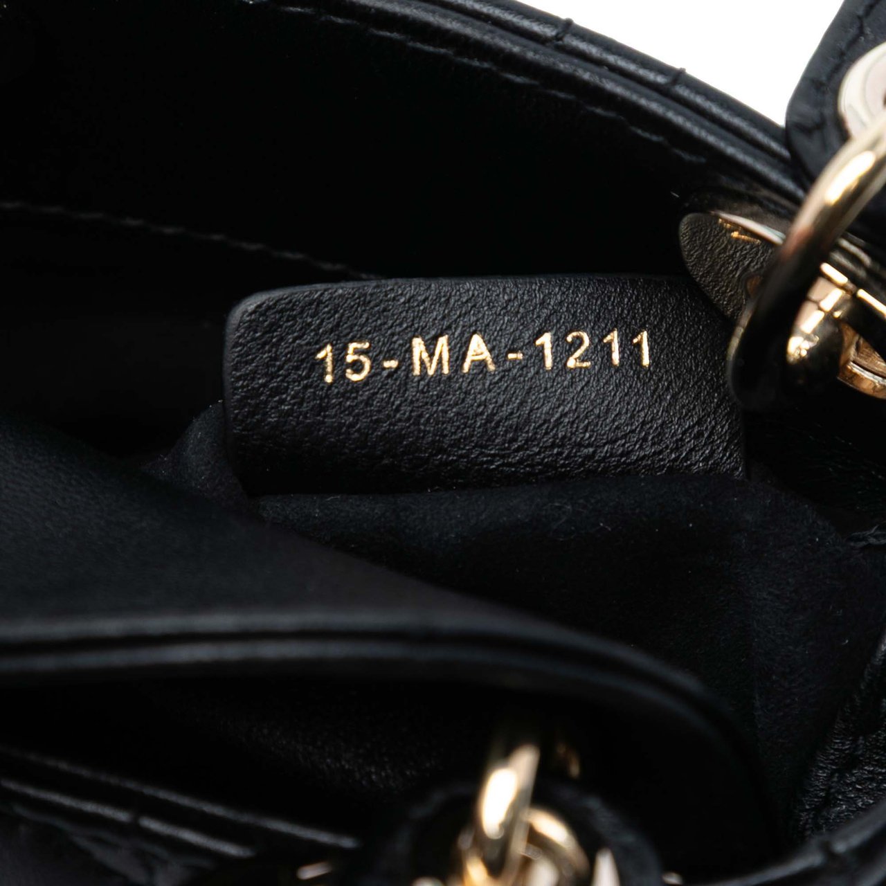 Dior Micro Lambskin Cannage Lady Dior Zwart