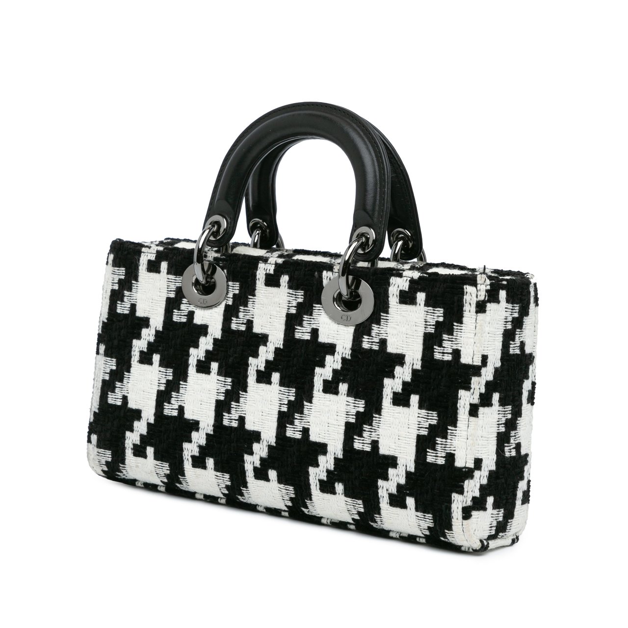 Dior Medium Canvas Macro Houndstooth Lady D Joy Zwart