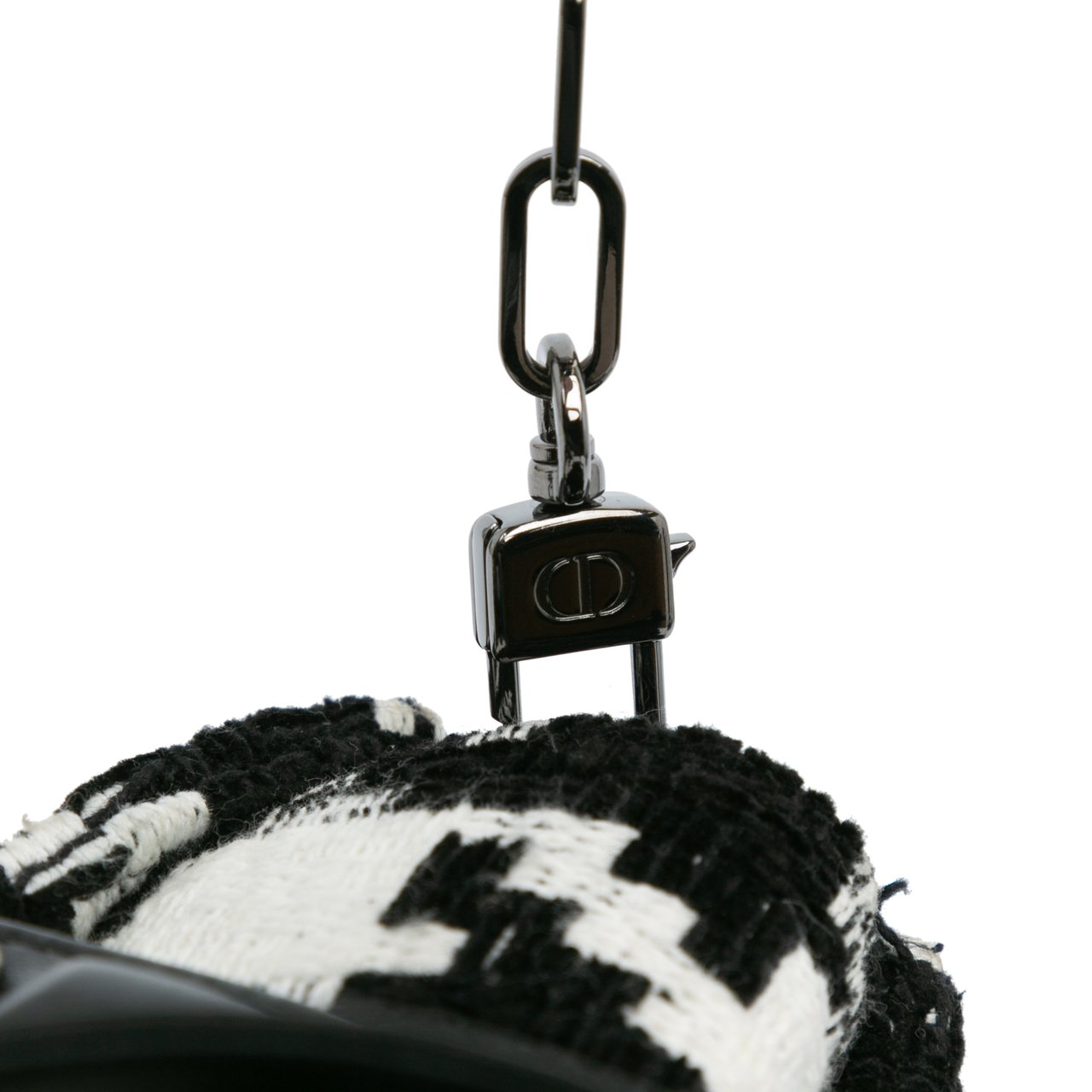 Dior Medium Canvas Macro Houndstooth Lady D Joy Zwart