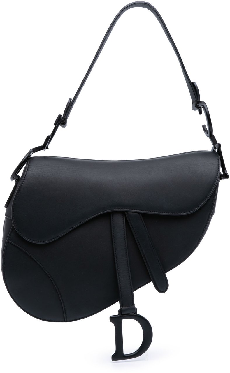 Dior Ultra Matte Calfskin Saddle Bag Zwart