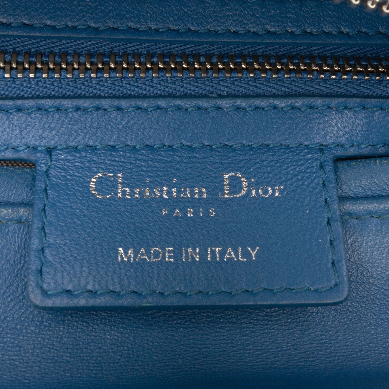 Dior Medium Lambskin Cannage Lady Dior Blauw