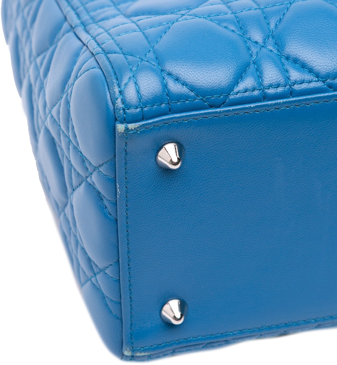 Dior Medium Lambskin Cannage Lady Dior Blauw