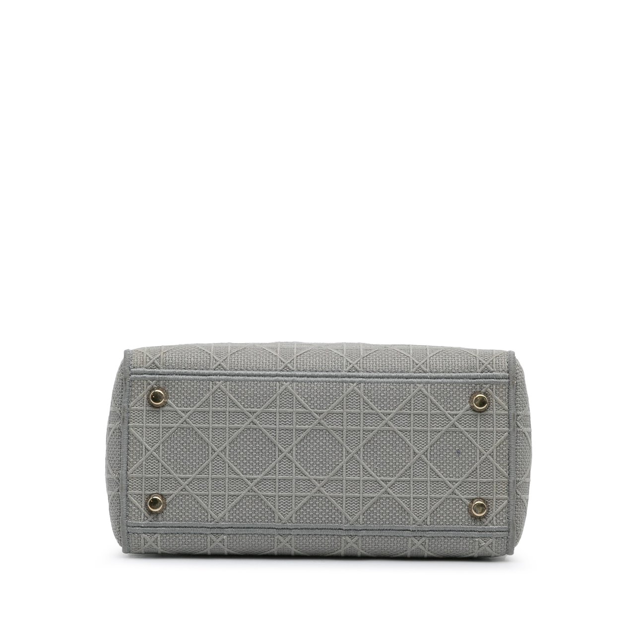 Dior Medium Canvas Cannage Lady D Lite Grijs