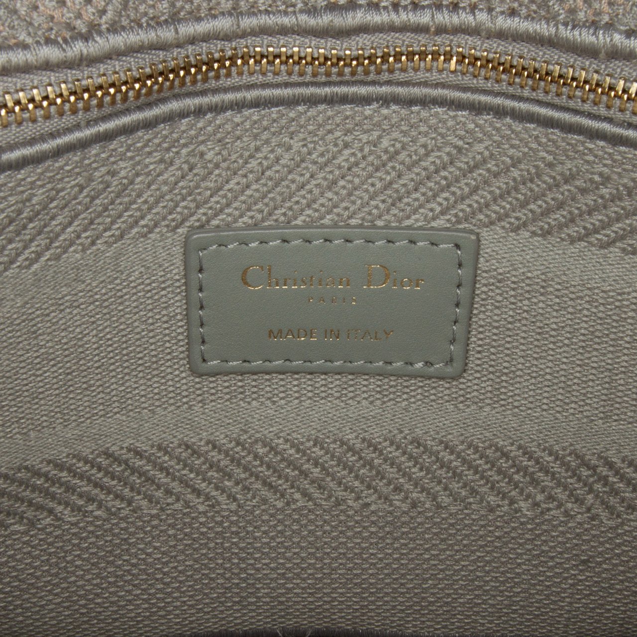 Dior Medium Canvas Cannage Lady D Lite Grijs