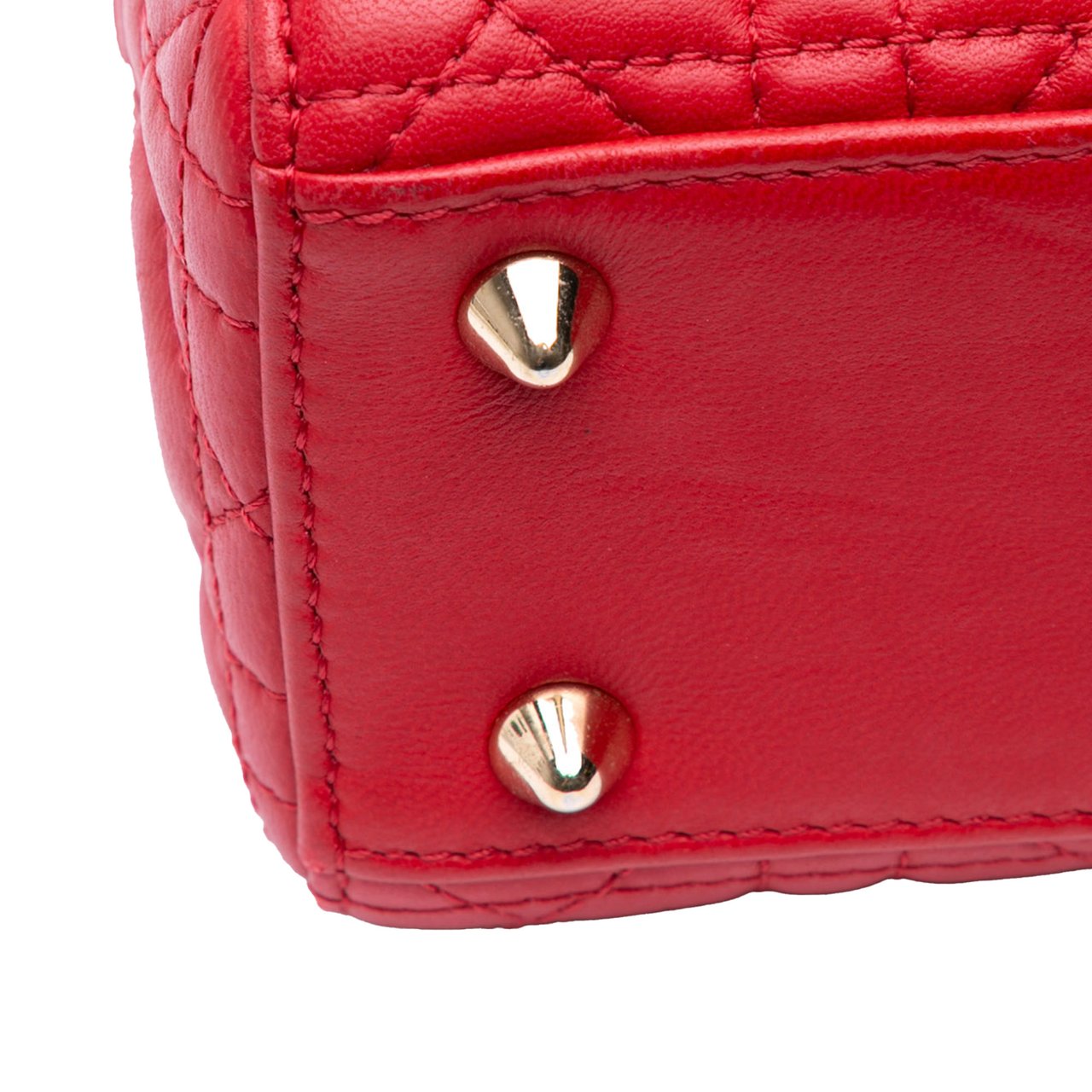 Dior Small Lambskin Cannage My ABCDior Lady Dior Rood