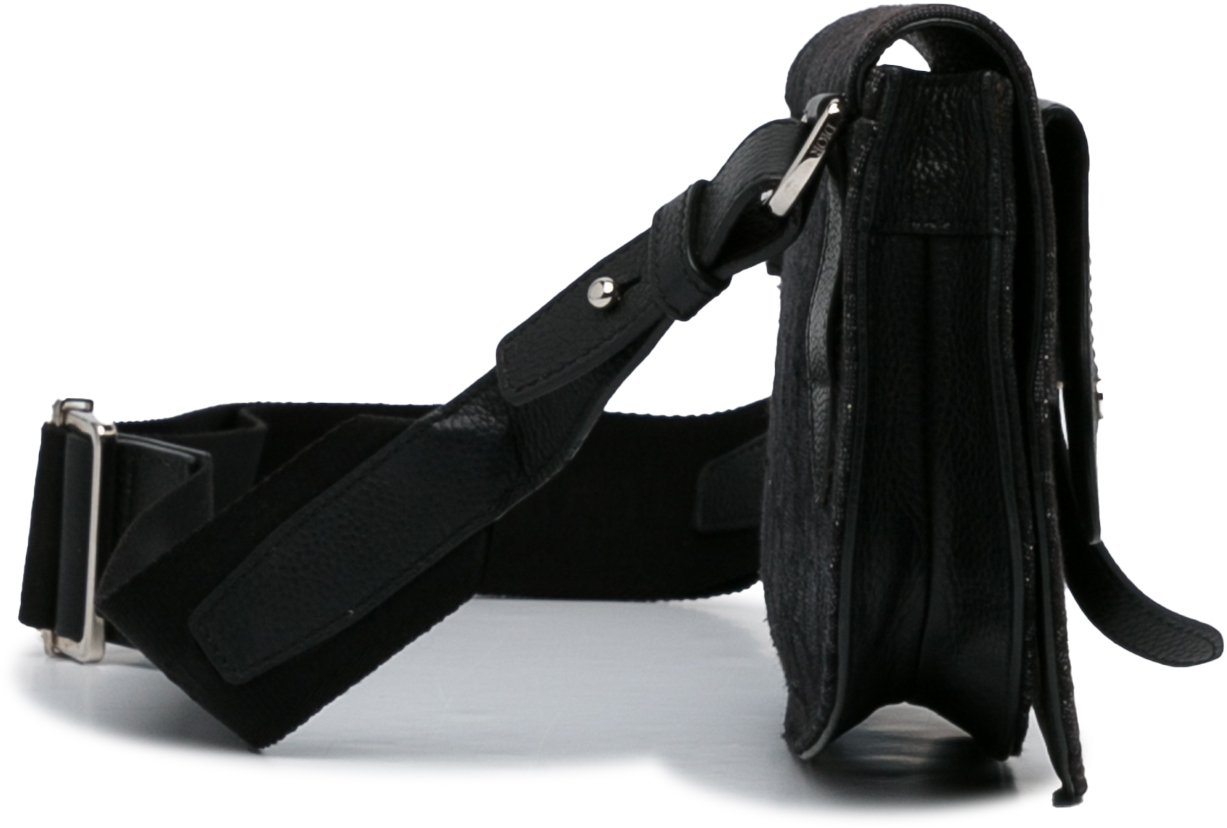 Dior Oblique Canvas Saddle Messenger Bag Zwart