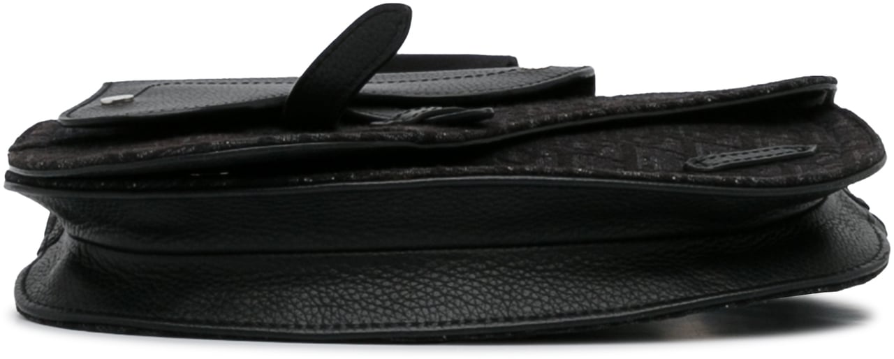 Dior Oblique Canvas Saddle Messenger Bag Zwart
