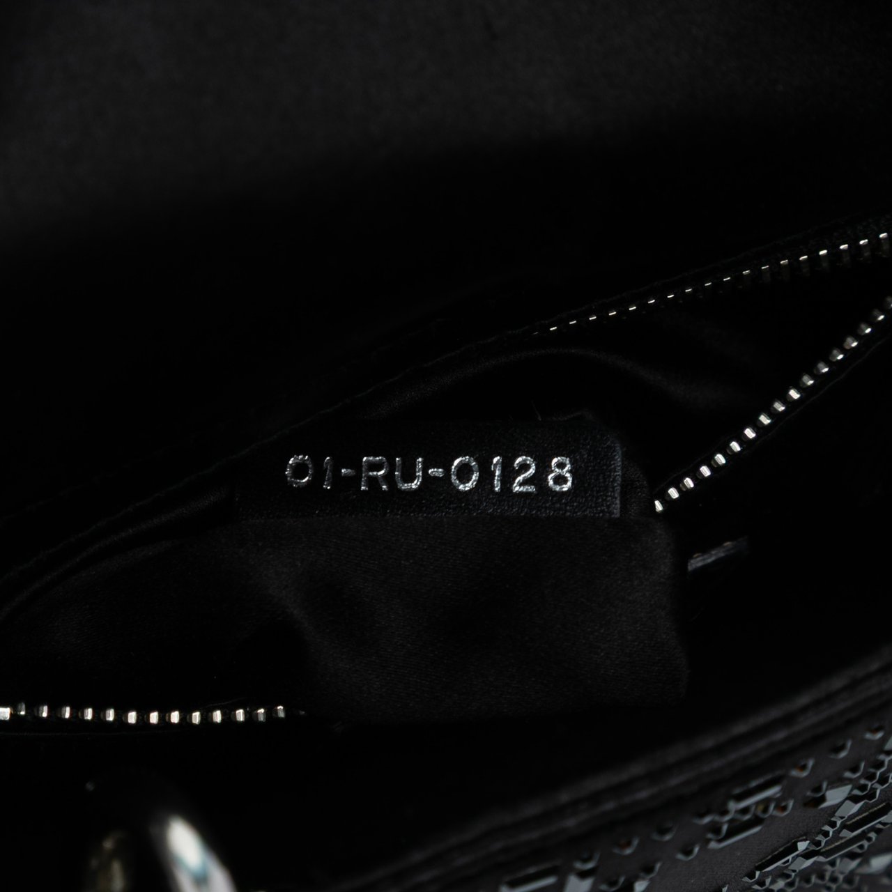 Dior Mini Satin Cannage Strass Crystal Embellished Lady Dior Zwart