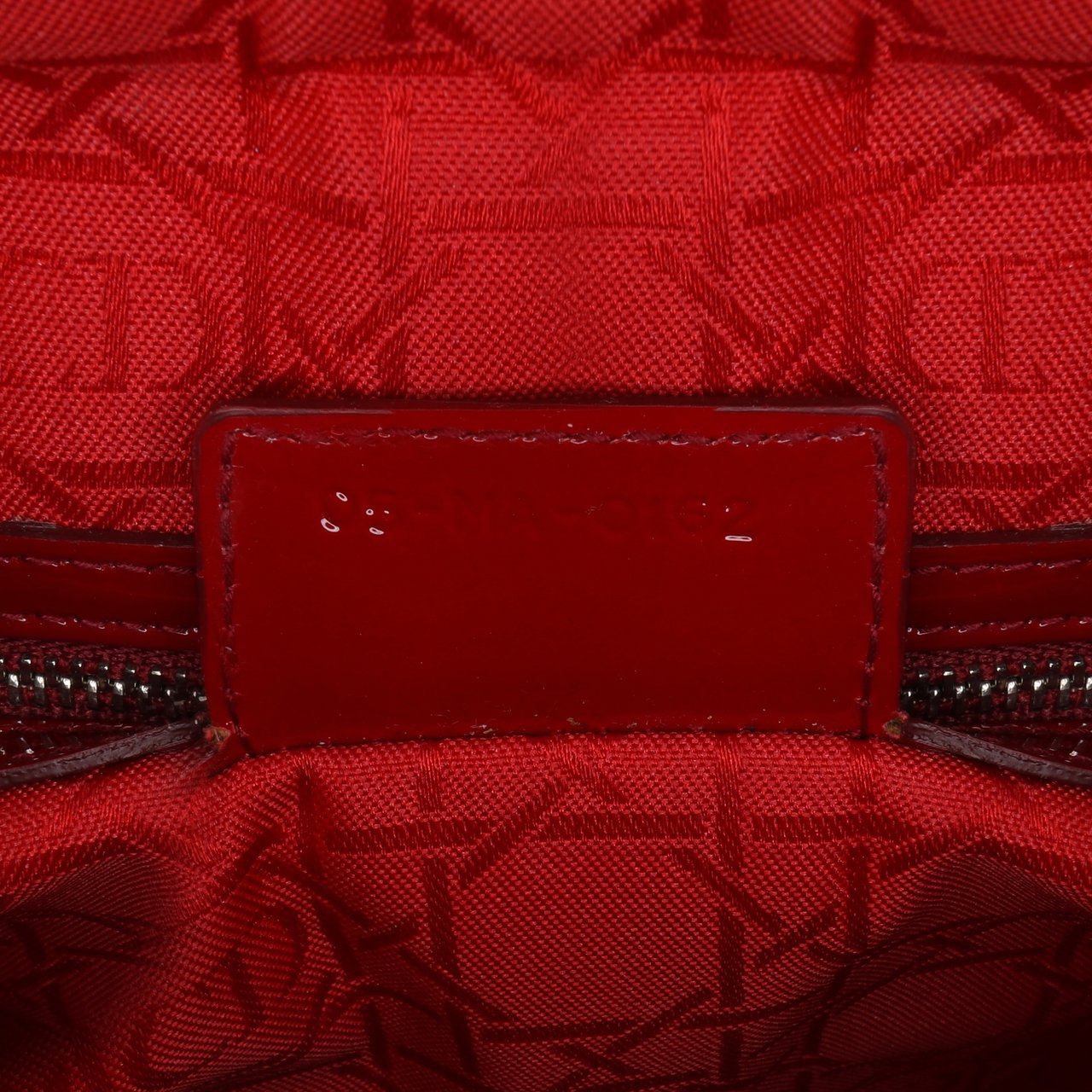 Dior Large Patent Cannage Lady Dior Rood