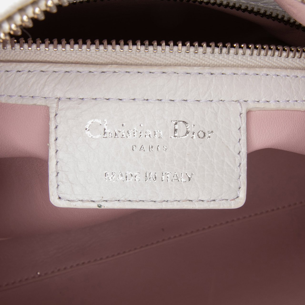 Dior Medium Deerskin Floral Printed Lady Dior Wit