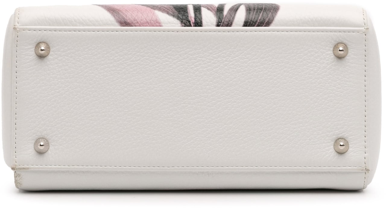 Dior Medium Deerskin Floral Printed Lady Dior Wit