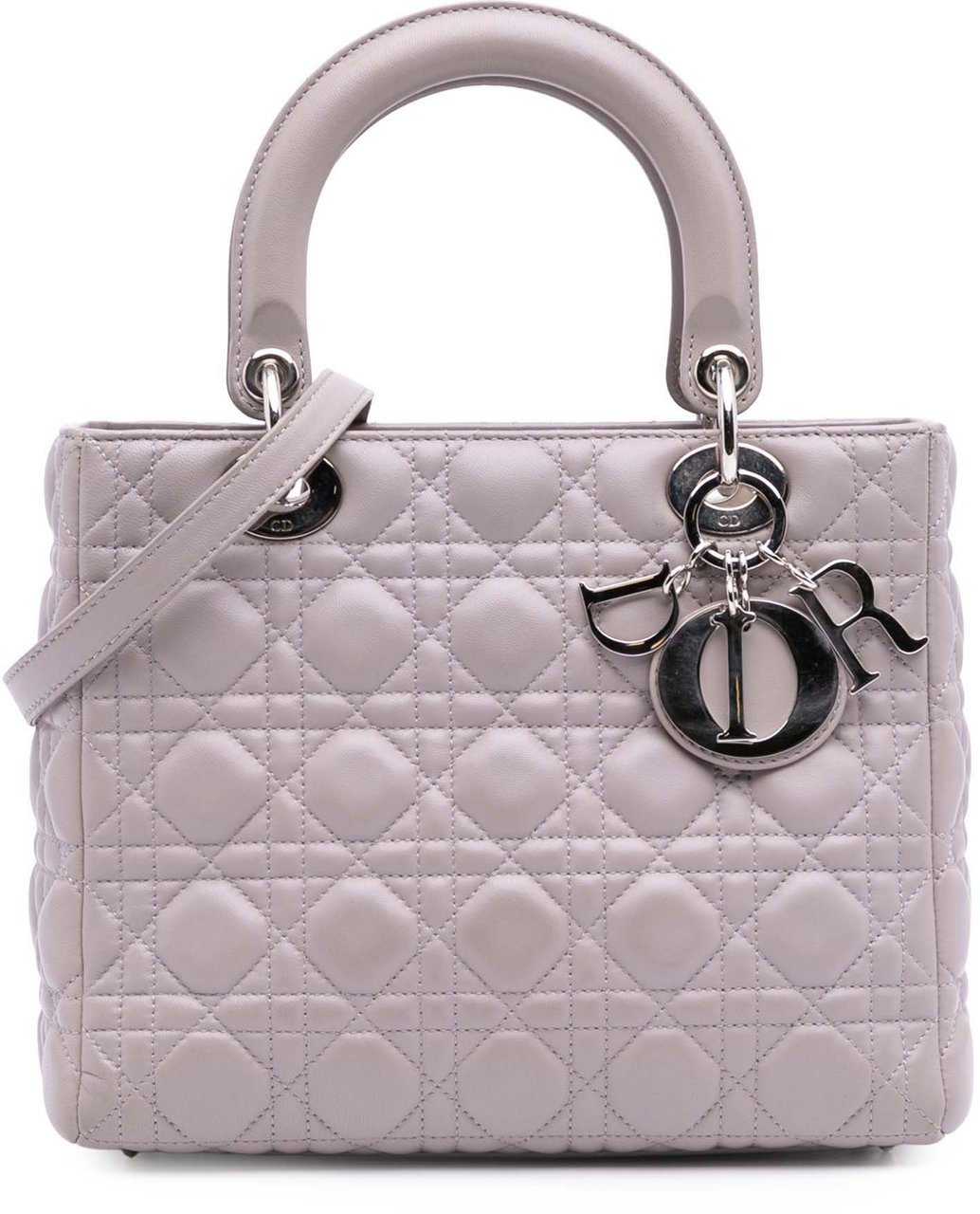 Dior Medium Lambskin Cannage Lady Dior Paars