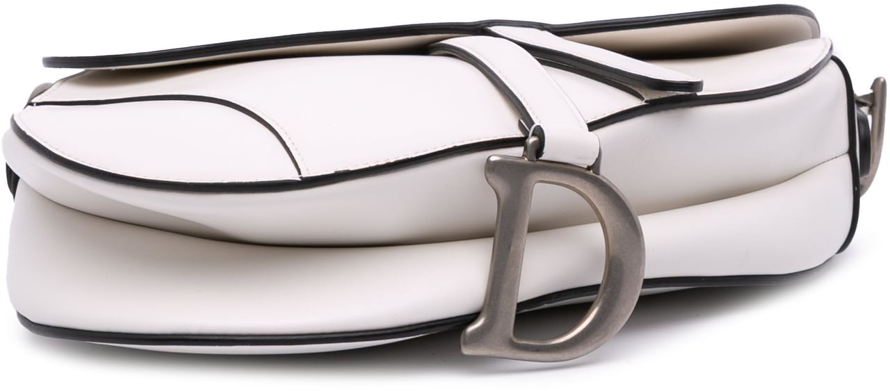 Dior Smooth Calfskin Saddle Bag Wit
