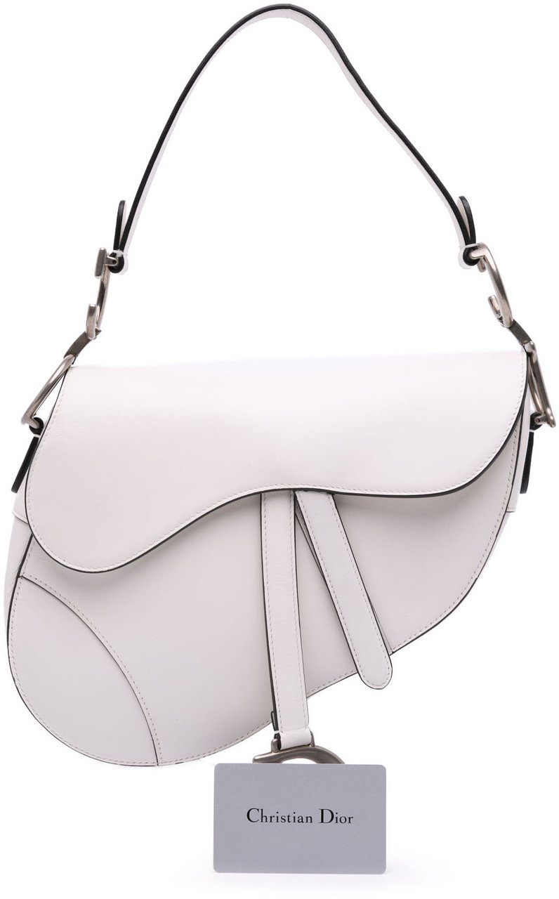 Dior Smooth Calfskin Saddle Bag Wit