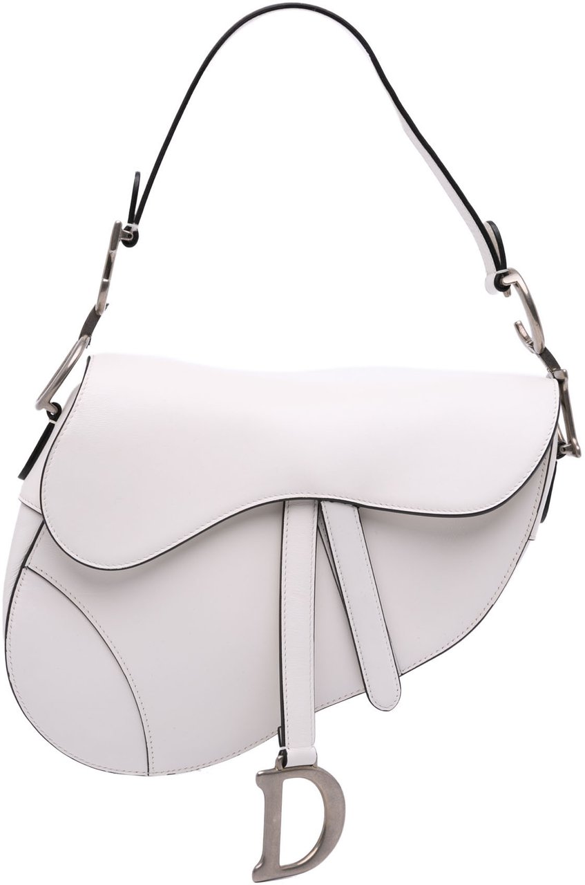 Dior Smooth Calfskin Saddle Bag Wit