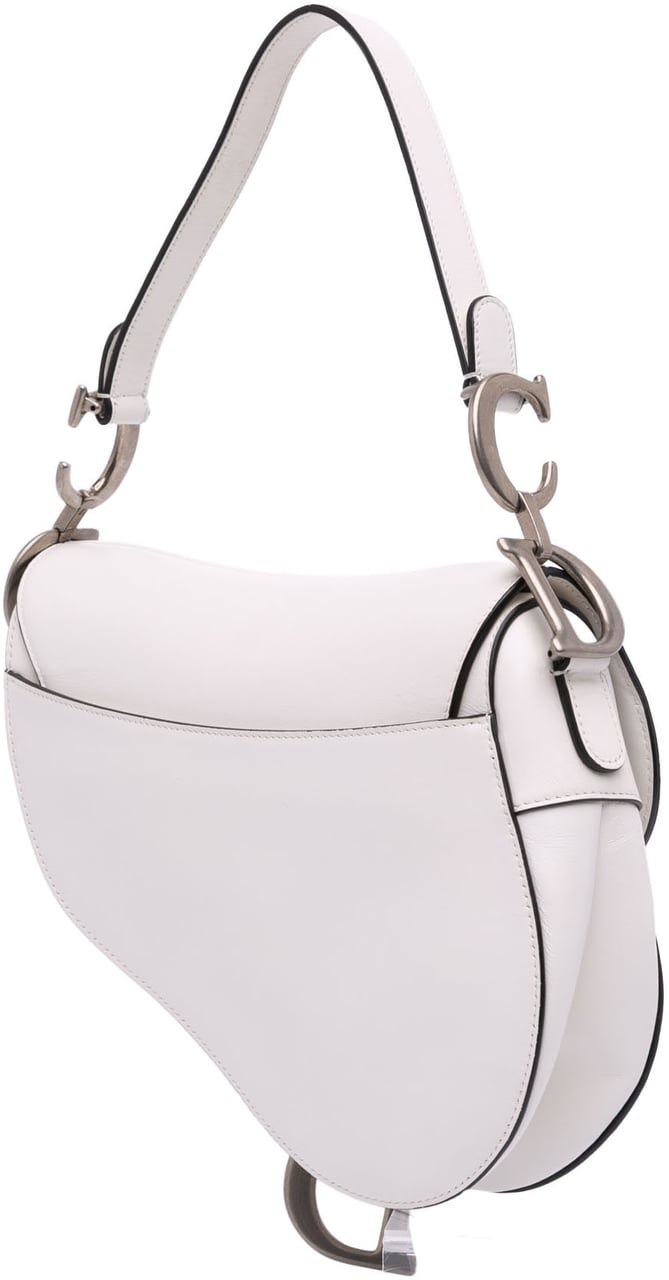Dior Smooth Calfskin Saddle Bag Wit