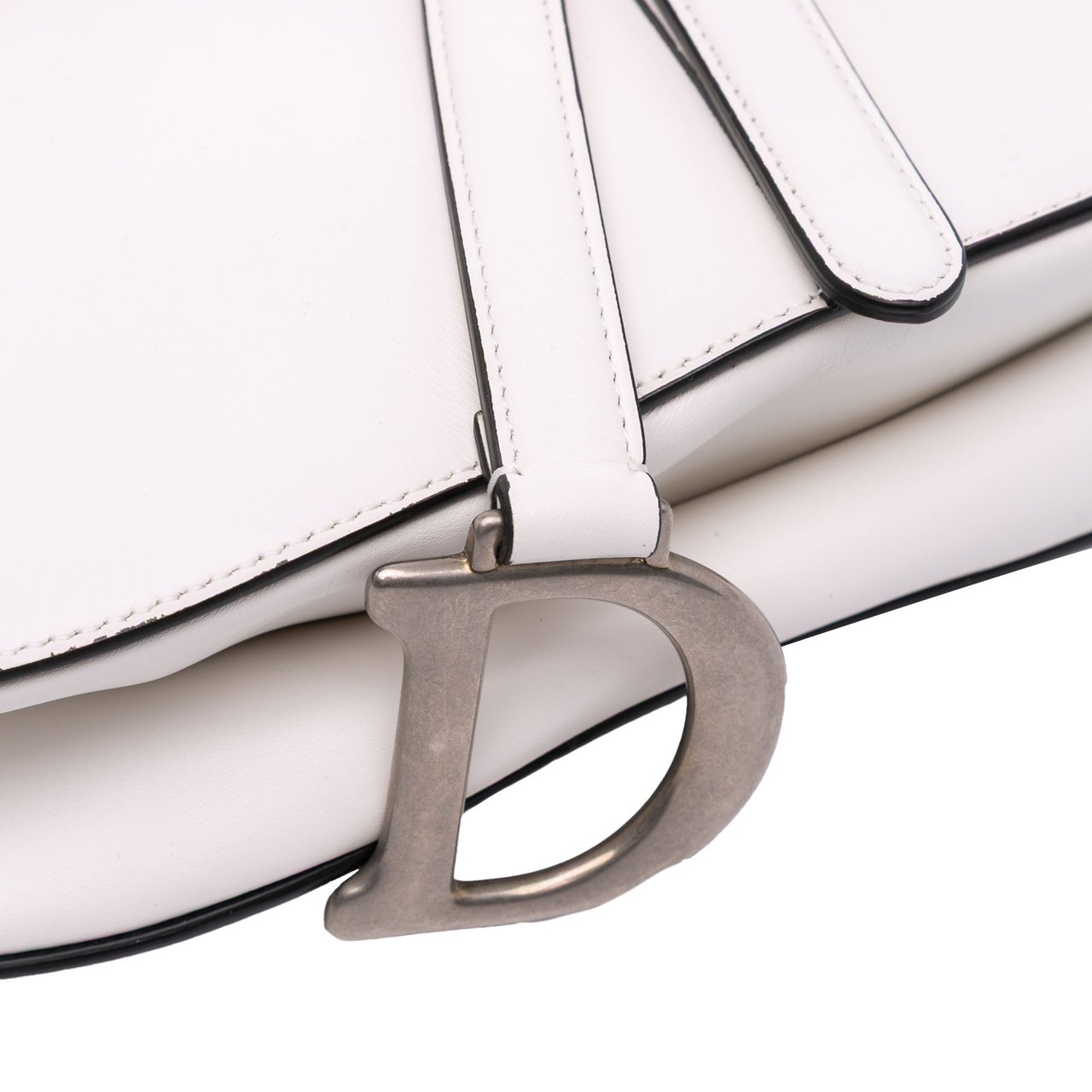 Dior Smooth Calfskin Saddle Bag Wit