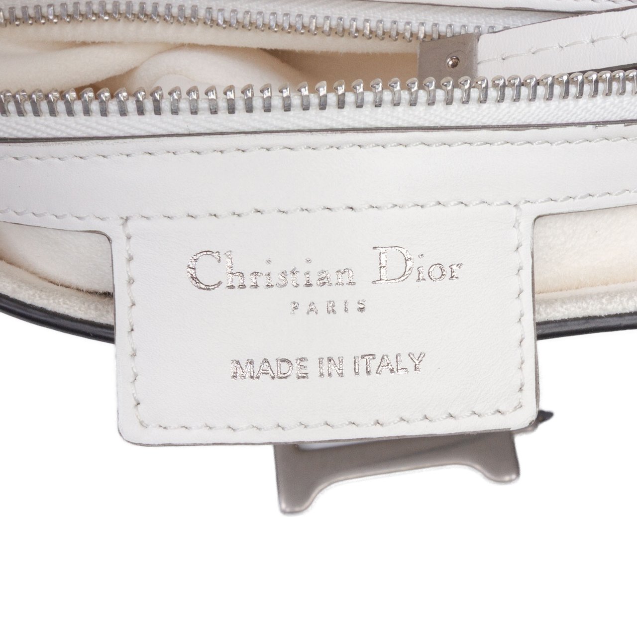 Dior Smooth Calfskin Saddle Bag Wit