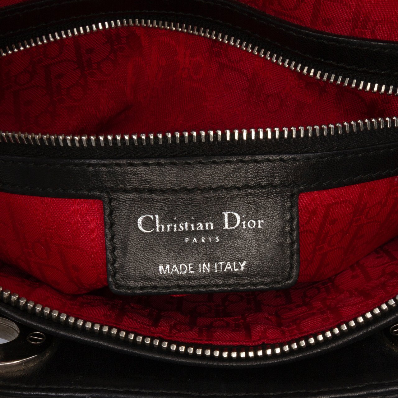 Dior Large Lambskin Cannage Lady Dior Zwart