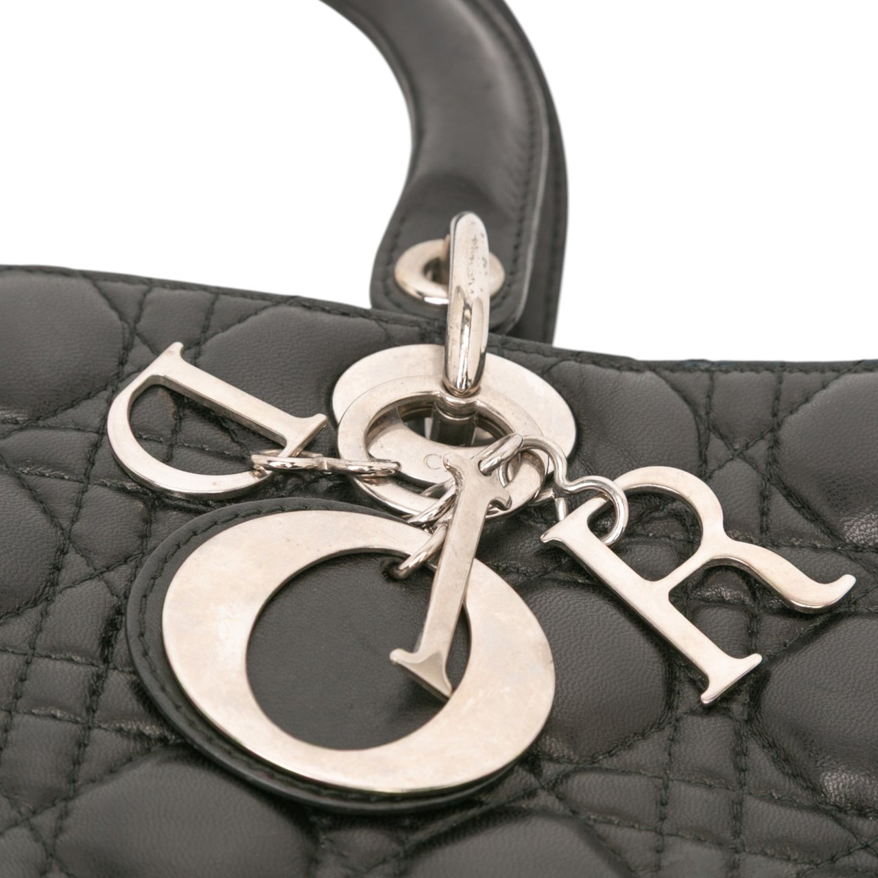 Dior Large Lambskin Cannage Lady Dior Zwart