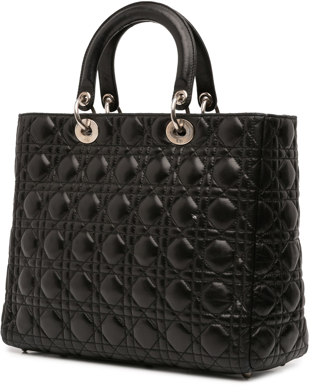 Dior Large Lambskin Cannage Lady Dior Zwart