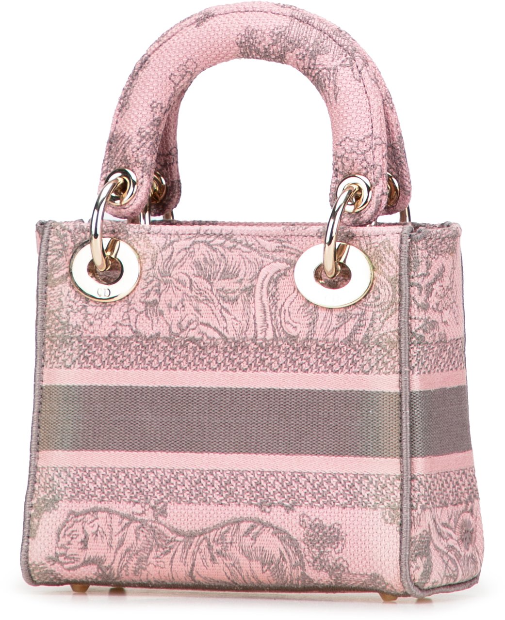 Dior Mini Embroidered Canvas Toile De Jouy Lady D Lite Roze
