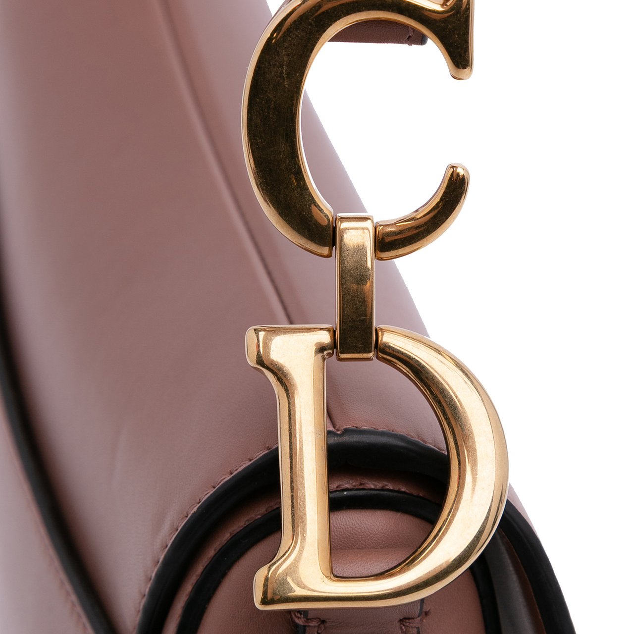Dior Mini Leather Saddle Bag Roze