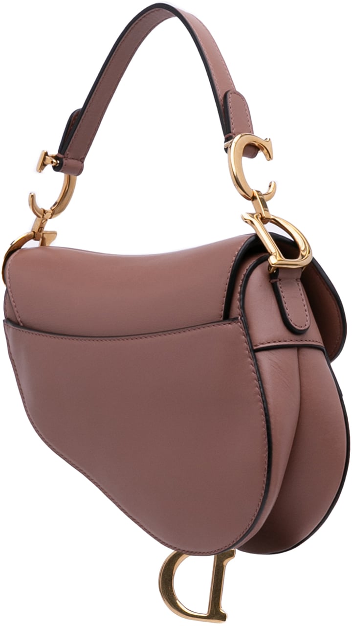 Dior Mini Leather Saddle Bag Roze