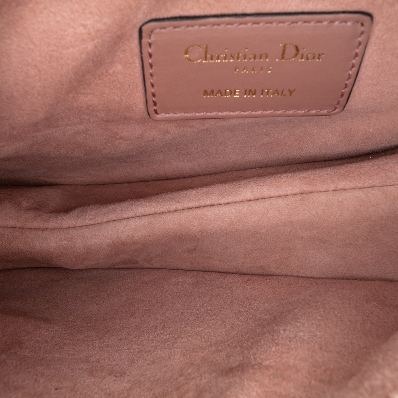 Dior Mini Leather Saddle Bag Roze