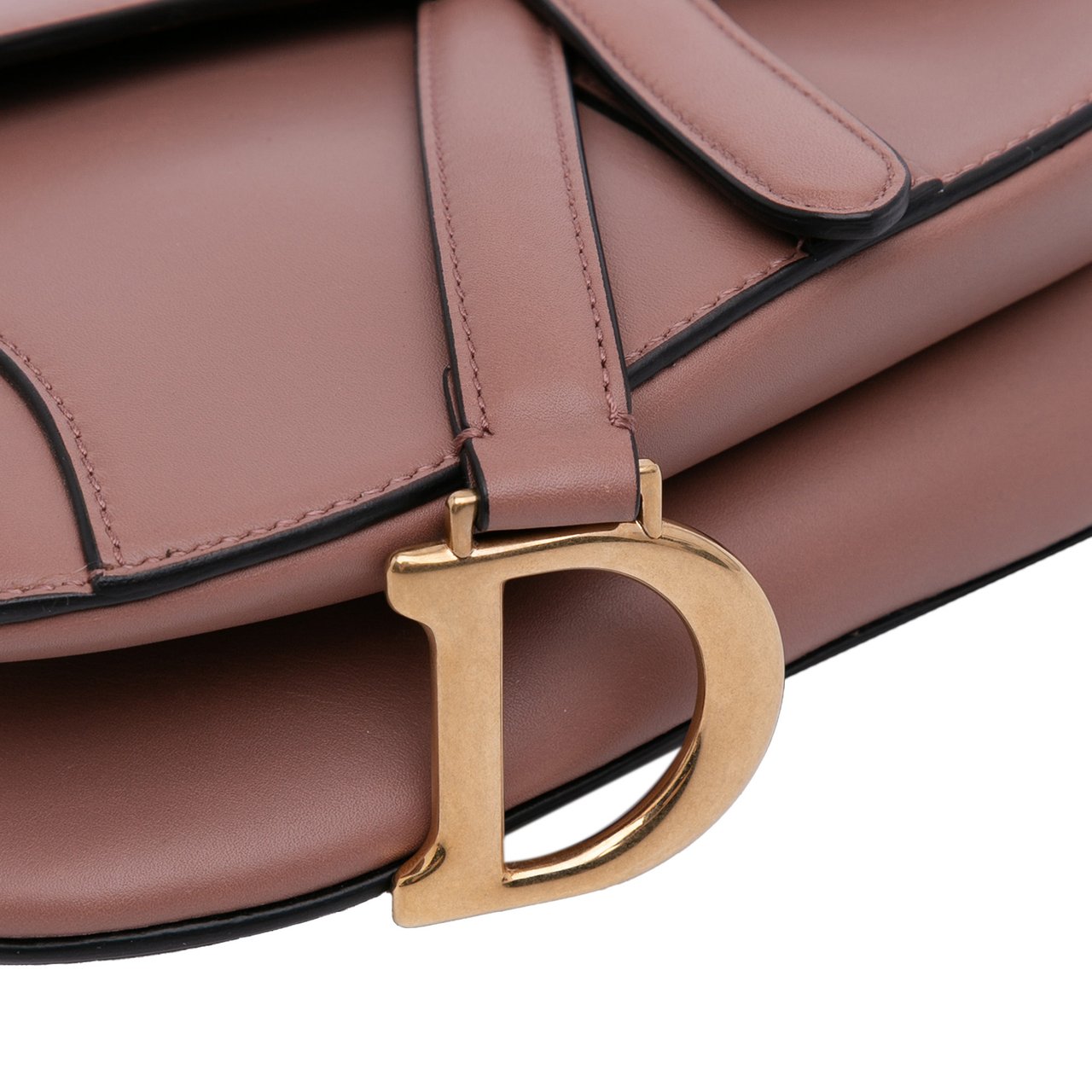Dior Mini Leather Saddle Bag Roze