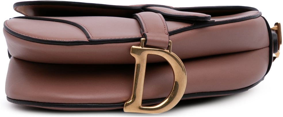 Dior Mini Leather Saddle Bag Roze
