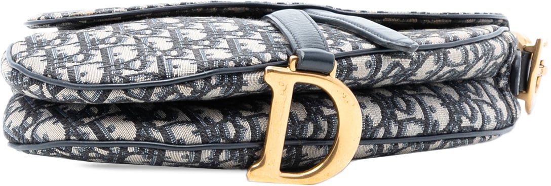 Dior Oblique Canvas Saddle Bag Blauw