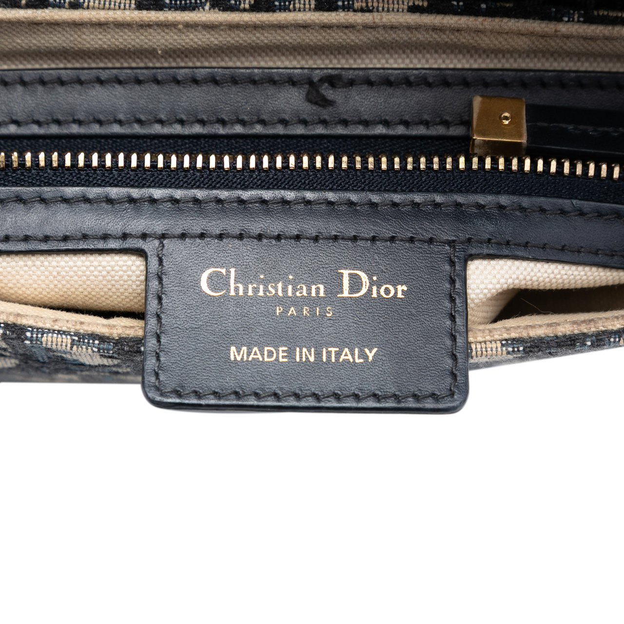 Dior Oblique Canvas Saddle Bag Blauw