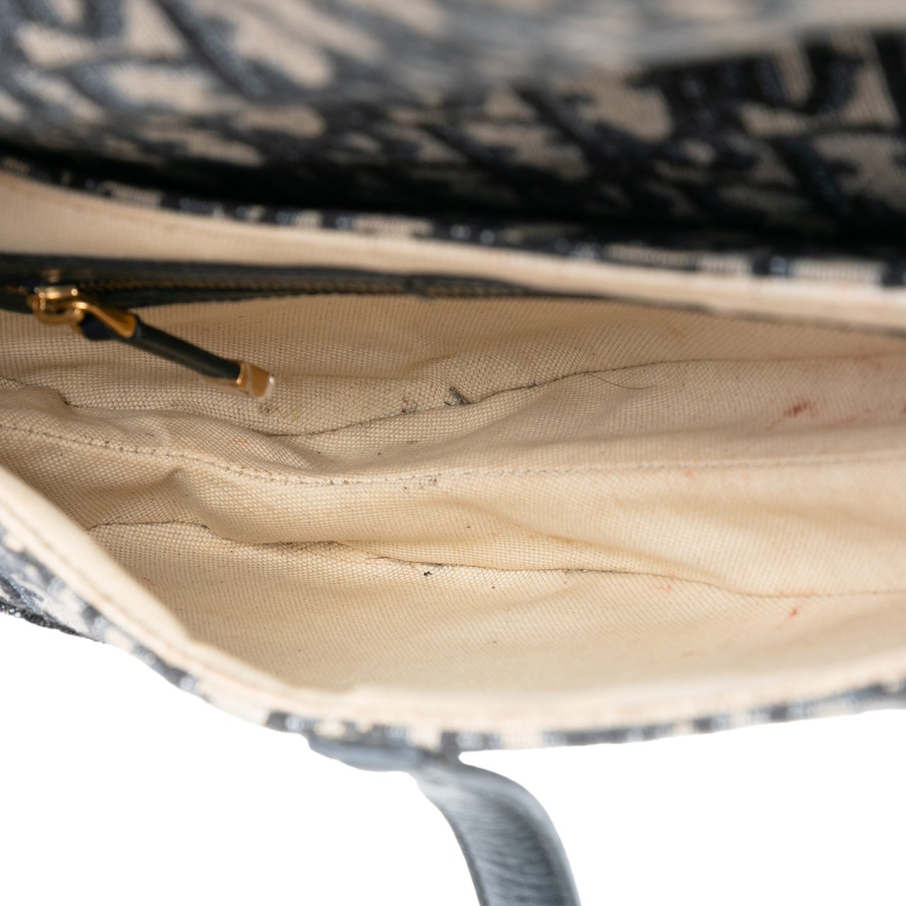 Dior Oblique Canvas Saddle Bag Blauw