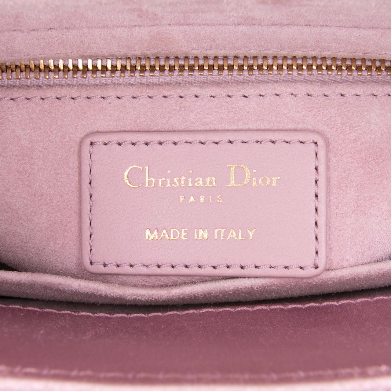 Dior Small Satin Cannage Swarovski Lady Dior Roze