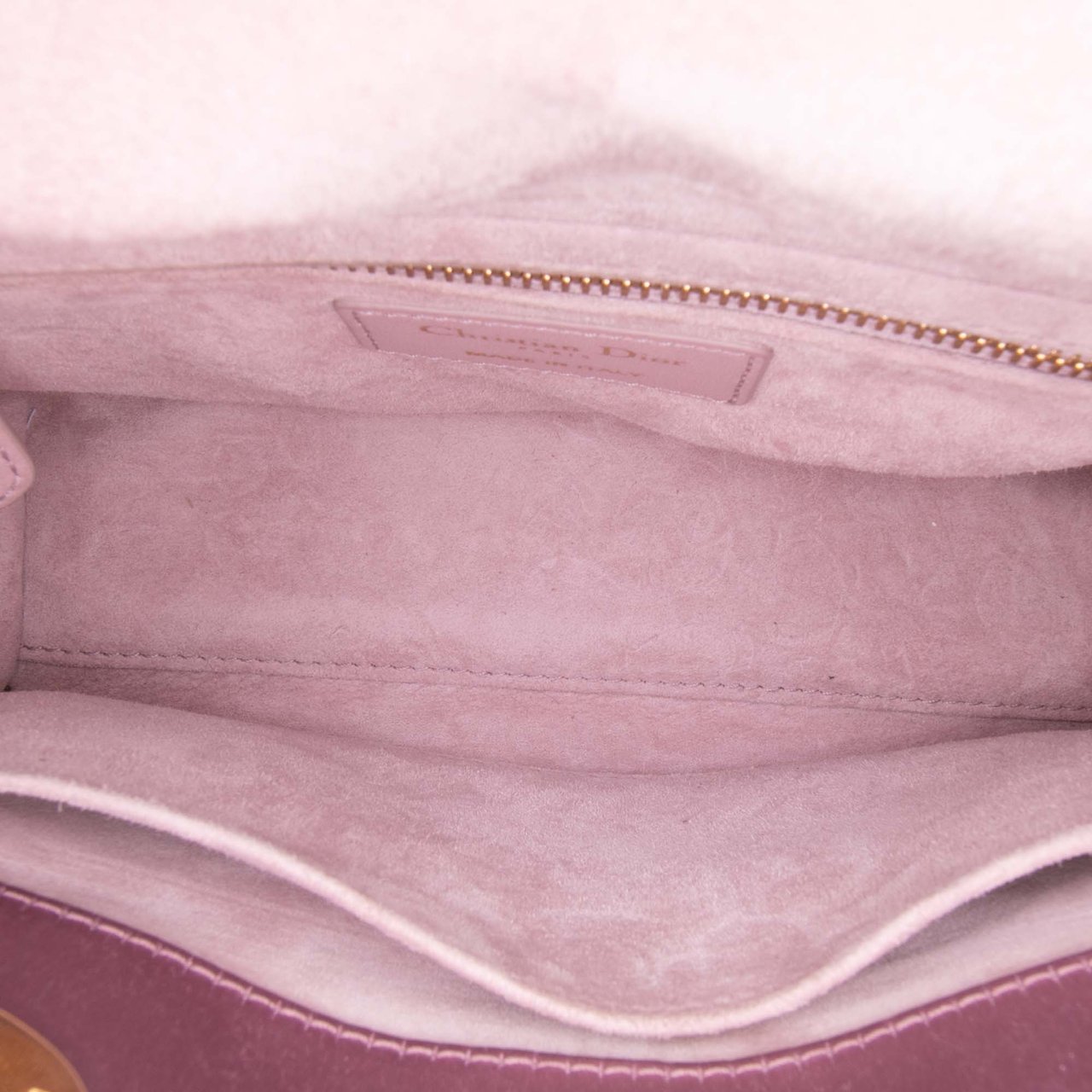 Dior Small Satin Cannage Swarovski Lady Dior Roze