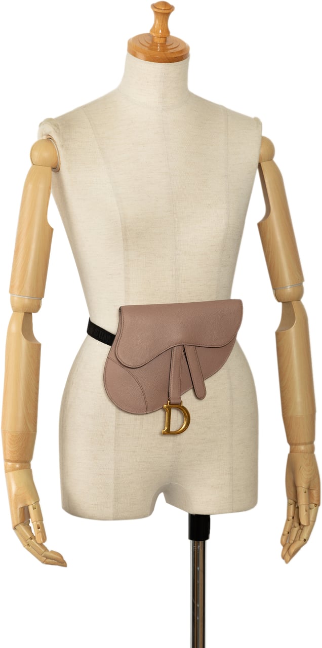 Dior Leather Saddle Belt Bag Bruin