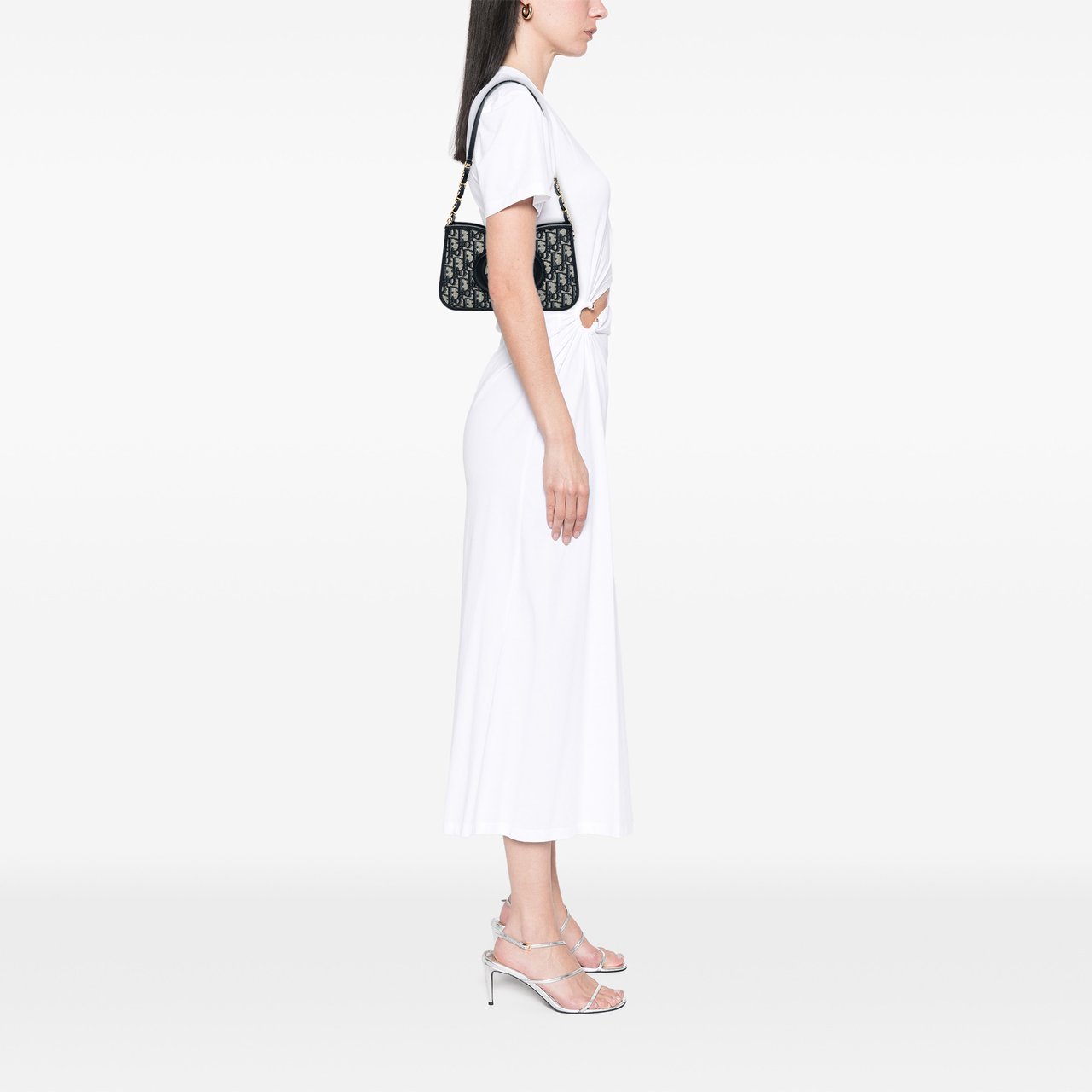 Dior Mini Oblique Canvas CD Signature Hobo Blauw