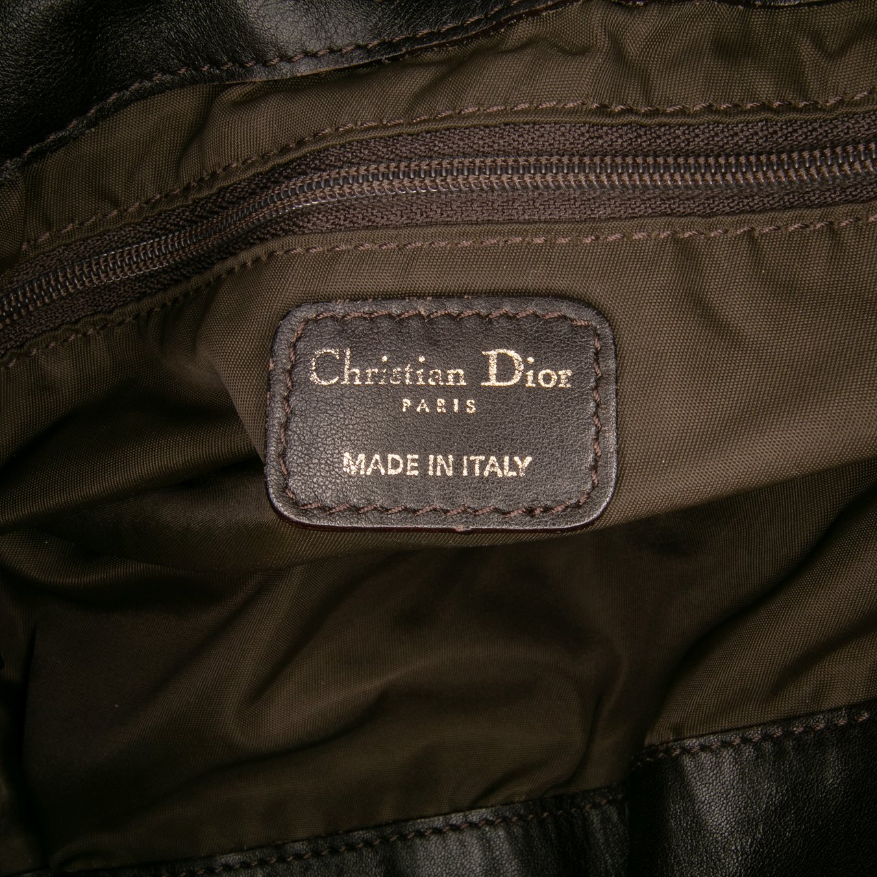Dior Nylon Cannage Lovely Shopper Tote Bruin